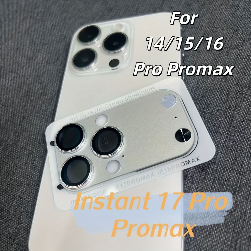 Black Camera Lens Film Convert 15 Pro Max To 17 Pro Max HD Anti Reflective Tempered Glass - Image 1