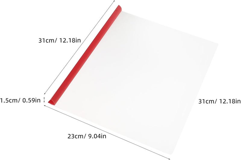 ABOOFAN 10 Pcs Plastic Report Covers with Sliding Rod, A4 File Folders for Office and School, Sturdy and Easy to Use Document Organizers that Can Hold About 230 Sheets of Paper - Image 2