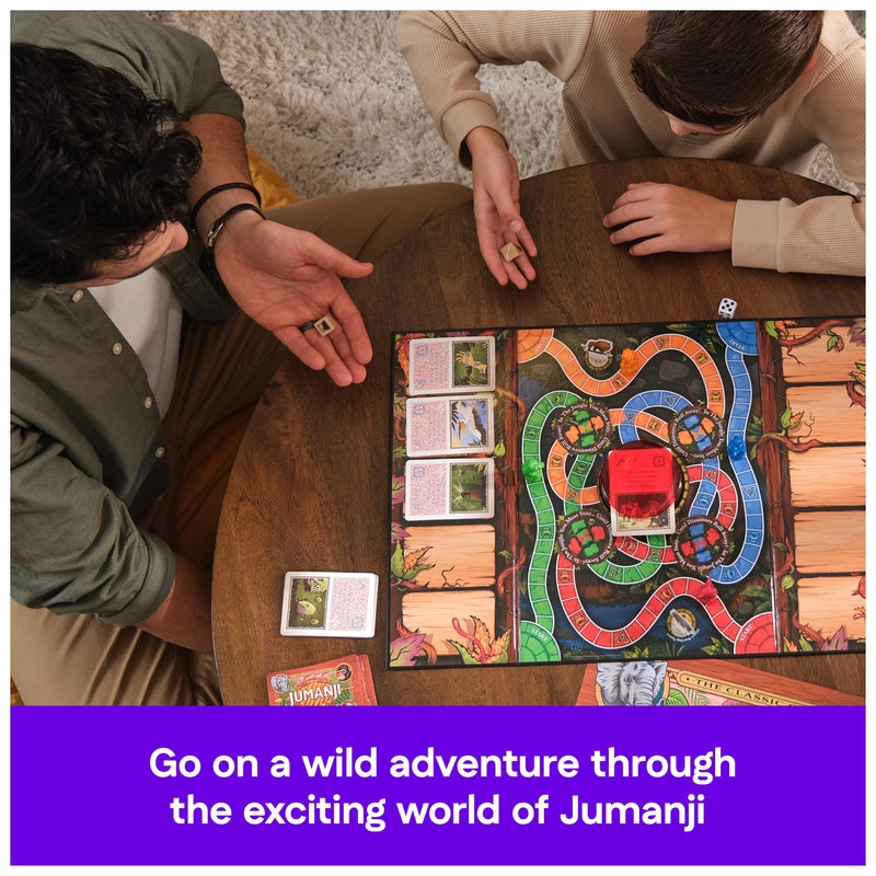 Spin Master Games, Jumanji 30th Anniversary Edition, The Classic Thrilling Adventure Family Board Game Based on The Action-Comedy Movie, Updated Jungle Challenges, 2-4 Players, for Ages 6 & Up - Image 3