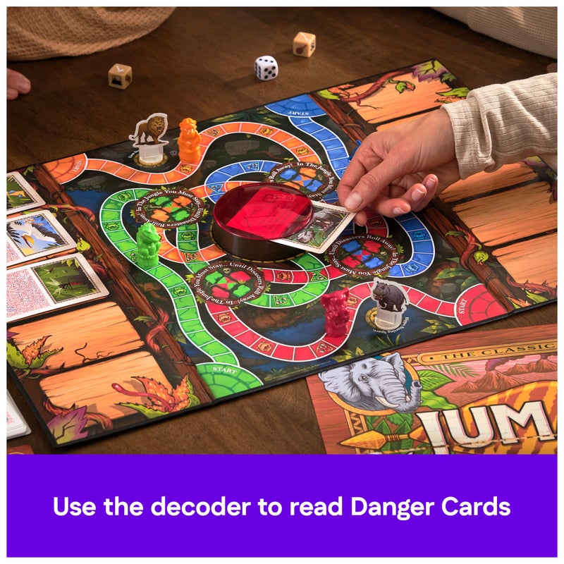 Spin Master Games, Jumanji 30th Anniversary Edition, The Classic Thrilling Adventure Family Board Game Based on The Action-Comedy Movie, Updated Jungle Challenges, 2-4 Players, for Ages 6 & Up - Image 4