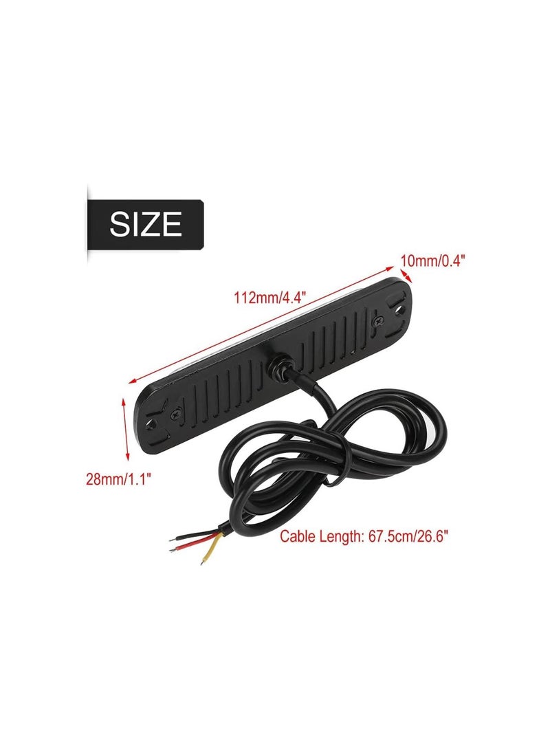 Loquat 4Pcs 1224V Car 6 LED Flash Strobe Emergency Warning Light Grille Flashing Lightbar(Yellow) - Image 2