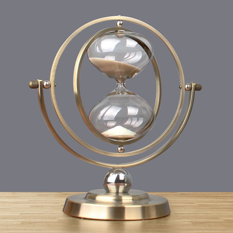 Ornament With A High-End Feel, Creative Hourglass Timer, Quicksand Gift, Glass Globe Hourglass Gift Box - Image 1
