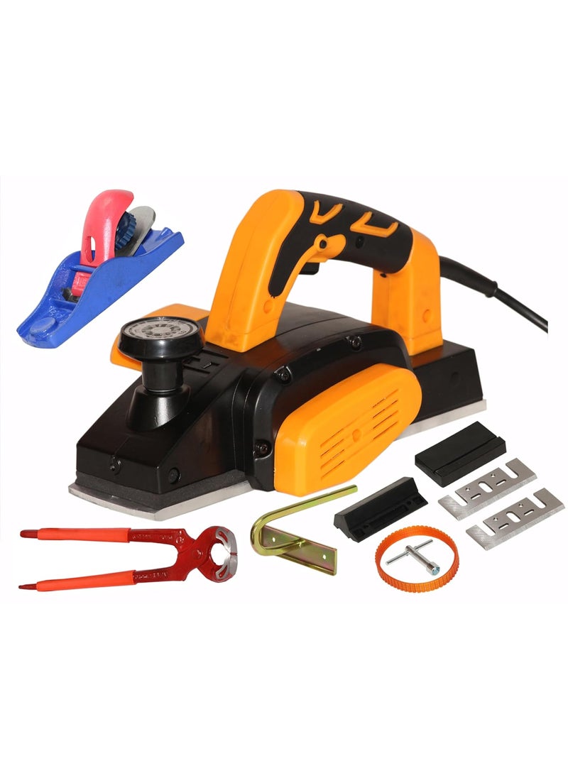 Digital Craft Digital Craft Wood Planer 800W Machine of Carpentry HighPower MultiFunction Electric Planer Professional Woodworking Machine Electric Wood Planer Machine 82mm8Inch Pincer Plier5Inch Hand Planer 
