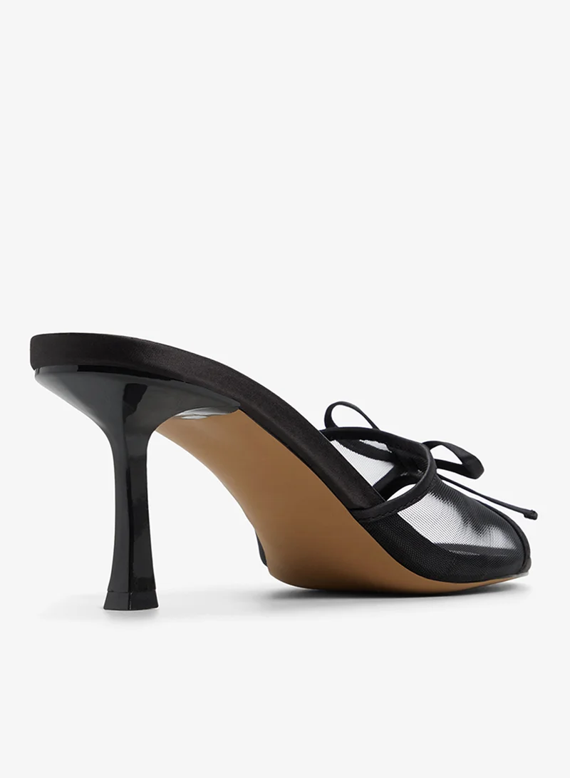 Call it Spring BLACK Bettiie Mid Heel Sandals for Women | Best Price UAE