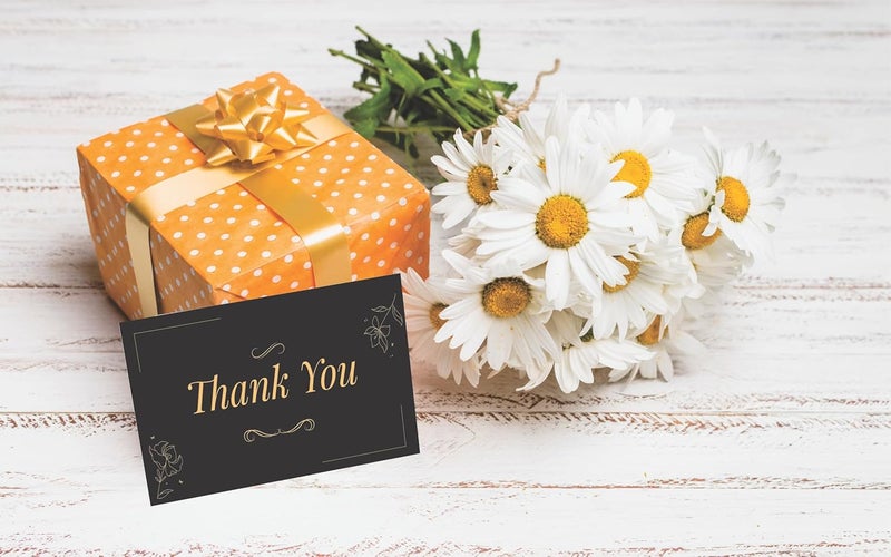 Bleus Thank You Card (Pack of 50), Size- 3.5x2 inch, One Side Blank for Notes, Elegant Greeting Cards for Gifting, Notes & Occasions, Whishing, (Floral 7) - Image 5