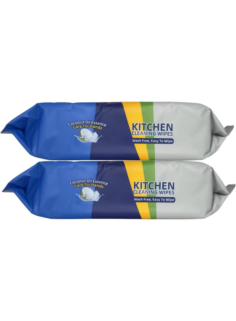 MOMENT Kitchen Cleaning Wet Wipes, 160 Count (2 Packs of 80), Multipurpose Degreasing Wipes for Grease & Oil Removal on Countertops, Stovetops, Sinks & Kitchen Appliances | Original Scent - Image 4