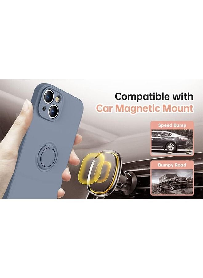 Generic - iPhone 15 Case with 360°Rotating Phone Ring Holder,Scratch-proof and Shockproof Soft Protective Back Cover Silicone Case with Camera Len Funtion for iPhone 15 Accessory - Image 1