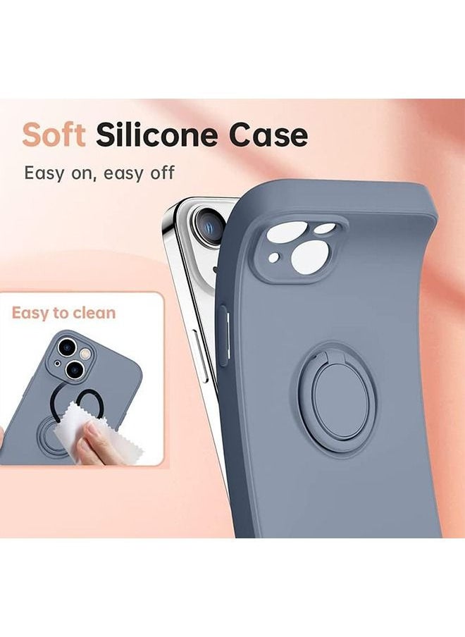 Generic - iPhone 15 Case with 360°Rotating Phone Ring Holder,Scratch-proof and Shockproof Soft Protective Back Cover Silicone Case with Camera Len Funtion for iPhone 15 Accessory - Image 1