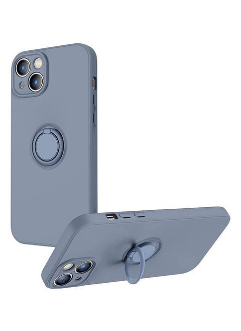 iPhone 15 Case with 360°Rotating Phone Ring Holder,Scratch-proof and Shockproof Soft Protective Back Cover Silicone Case with Camera Len Funtion for iPhone 15 Accessory