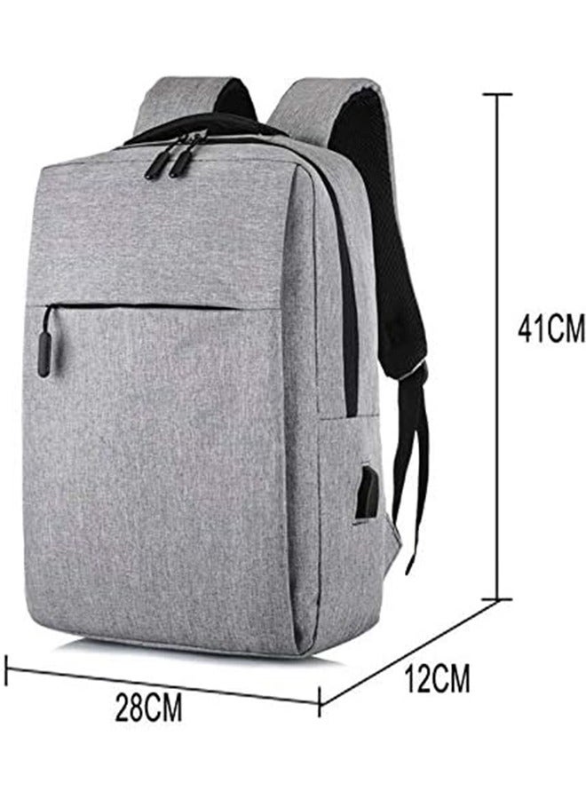 JCB CHIC حقيبة ظهر للكمبيوتر المحمول مع منفذ شحن USB، حقيبة ظهر رفيعة مقاومة للماء للسفر مع حجرة للكمبيوتر المحمول، حقيبة كتب مدرسية جامعية  - Image 2