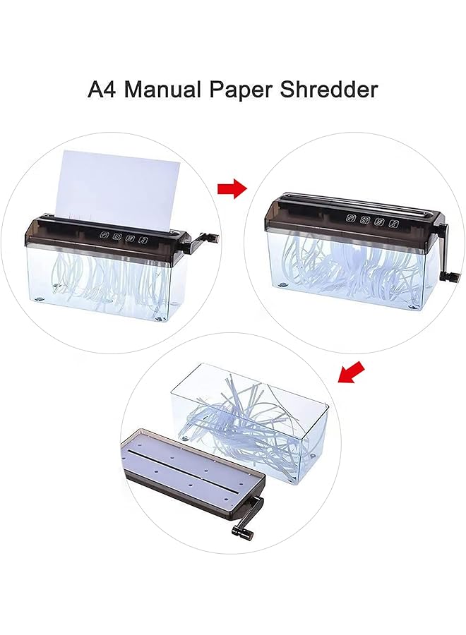 erorex Portable Hand Shredder Mini Paper Shredder Manual Shredder Documents Paper Cutting Tool For Office School Home Desktop Stationery For Paper Bills Receipts - Image 4