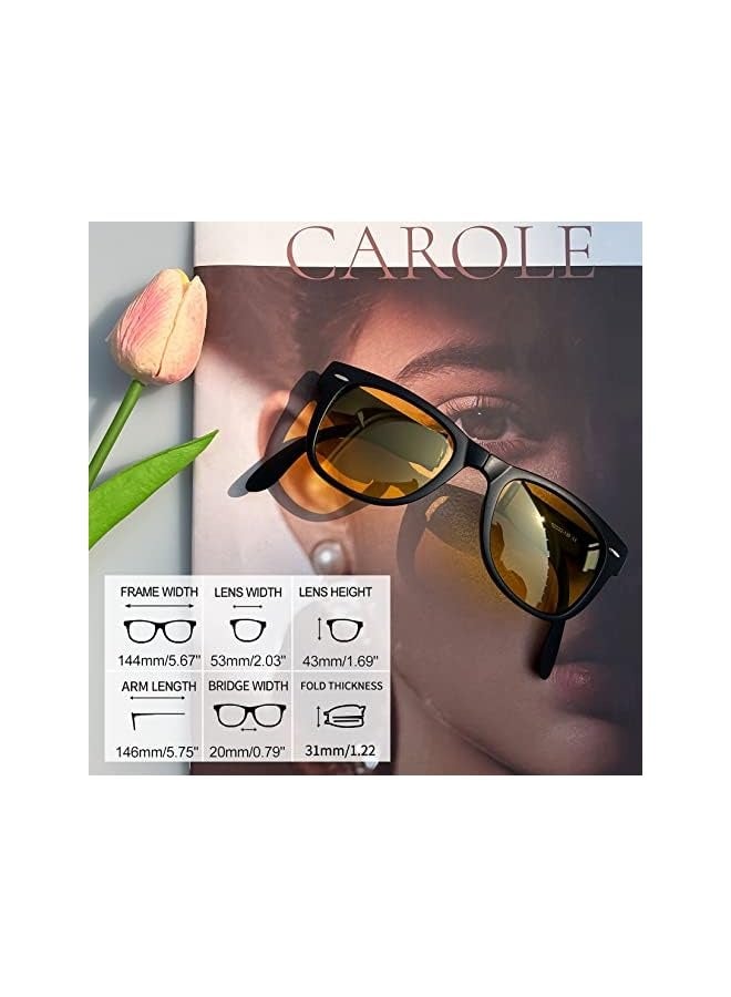 بروماس نظارات شمسية قابلة للطي للرجال والنساء، حماية من الأشعة فوق البنفسجية 400، سهلة الحمل، نظارات شمسية قابلة للطي للقيادة والسفر - Image 3