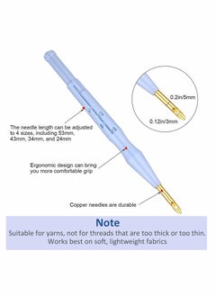 Y&D Punch Needle Embroidery Kits, Adjustable Rug Yarn Needle, Wooden Handle Pen, Threader, Cloth for Floss Cross Stitching Beginners  - Image 4