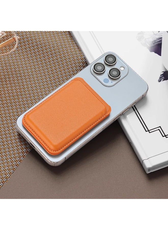 ماركة غير محددة - مجموعة بطاقات PU متعددة الحدود Apple Magsafe حامل الهاتف المحمول N52 ذو الشفط المغناطيسي القوي 16 مشبك بطاقة جلدي قابل للتخصيص - المواصفات: بورجوندي [23 قوي للغاية n52] - Image 1