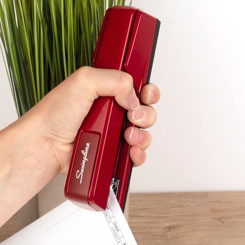 Swingline Stapler, 30 Sheet Capacity, 747 Classic Stapler, Jam Free, Metal, Lipstick Red (74718) - Image 3