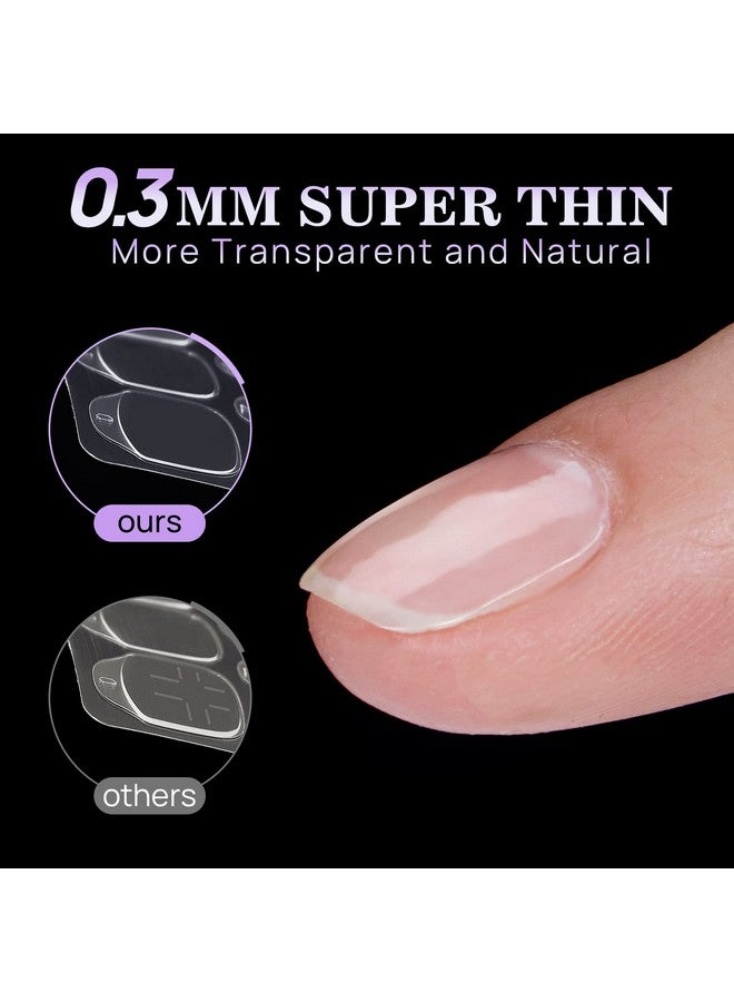 بي تي آرت بوكس ملصقات أظافر لاصقة للأظافر الصناعية - BTArtbox 20 ورقة 15 مقاسًا ملصقات أظافر رقيقة للغاية ومقاومة للماء للأظافر الصناعية، 600 قطعة من ملصقات الأظافر اللاصقة ذات الوجهين من الجلي للأظافر الصناعية - Image 2