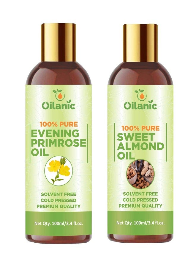 Oilanic 100% Pure & Natural Evening Primrose Oil & Sweet Almond Oil Combo pack of 2 bottles of 100 ml(200 ml) - Image 2