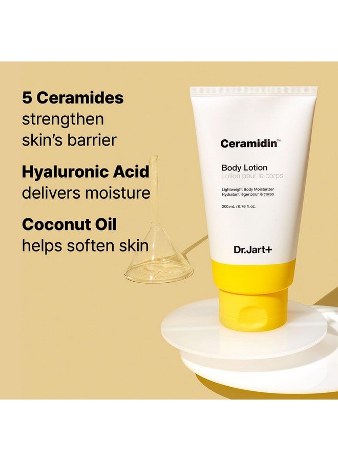 Dr.Jart+ Ceramidin Body Lotion Moisturizer For Dry Skin With Ceramides | Korean Skin Care, 6.76 Fl Oz