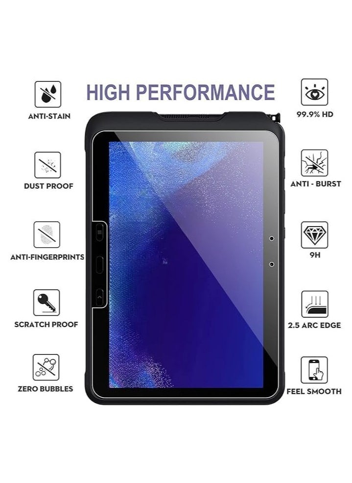 General - 2 Pack Tempered Glass Screen Protectors for Samsung Galaxy Tab Active 5 Pro 5G (2025) 10.1 inch, HD 9 Hardness Scratch Resistant Full Coverage - Image 1