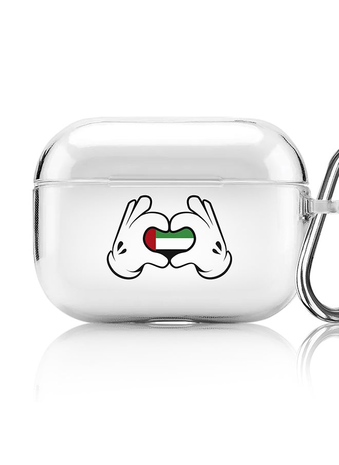 Stylizedd Classic Clear printed Case for Apple AirPods Pro 2nd Generation Thin Transparent Cover [Designed for Apple AirPods Pro 2nd Generation] - Emarati Love  - Image 1