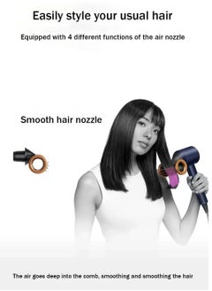 Professional  Hair Dryer 1600W BLDC motor Fast Drying Ion Hairdryer 3 Speeds 3 Heat Setting and One-Touch Cold Air with 4 Attachments and Equipped with 200 million negative ions - pzsku/Z88AED96AE280AC7F89C2Z/45/_/1730802896/704765b5-6383-4537-8ba3-968b36f87a8f