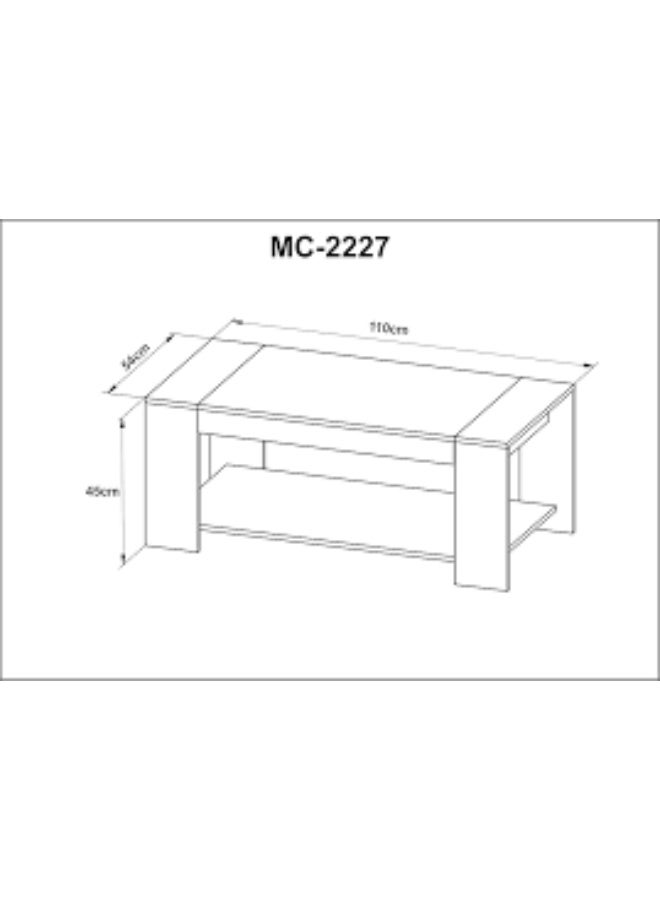 Tecnomobili Center Table Almond Color 110x54x45 cm  - Image 3