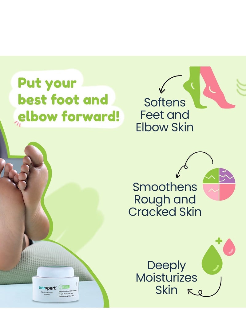 Cipla Health Evexpert Foot and Elbow Cream 50g | Deeply Moisturizes and Softens Feet & Elbow Skin |Infused with Goodness of Turmeric and Menthol | Foot cream for cracked heels| Exfoliates dead skin - Image 4