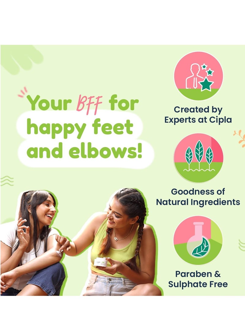 Cipla Health Evexpert Foot and Elbow Cream 50g | Deeply Moisturizes and Softens Feet & Elbow Skin |Infused with Goodness of Turmeric and Menthol | Foot cream for cracked heels| Exfoliates dead skin - Image 5