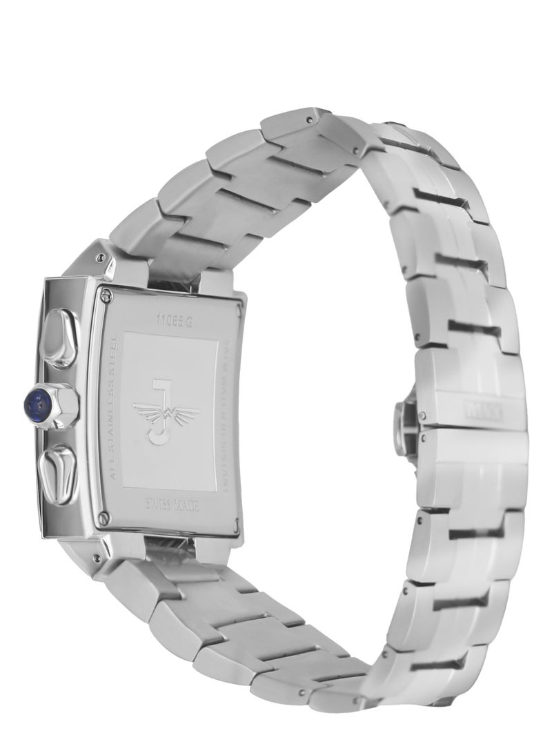 Jovial Men's Fashion metal band watch, 37mm, Black - Image 3