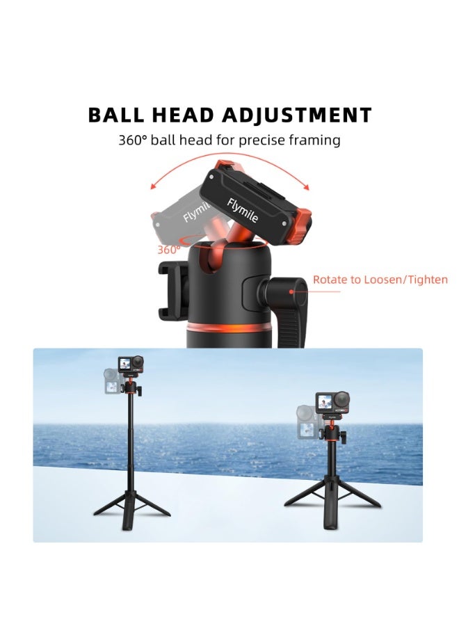 اكسيسن حامل ثلاثي القوائم للسيلفي لـ DJI Osmo Action 5 Pro، قضيب تمديد 21 بوصة، حامل ثلاثي القوائم محمول مع حامل مغناطيسي سريع التحرير لـ DJI Osmo Action 5 Pro 4 Camera - Image 3