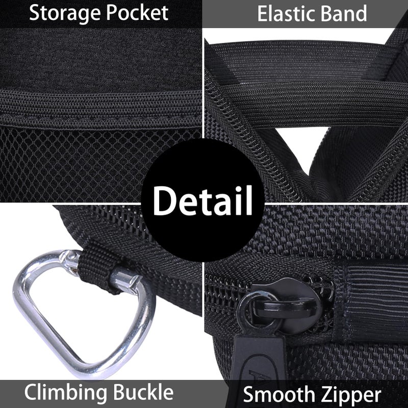 Aenllosi Aenllosi Hard Storage Case Replacement Compatible with Canon PowerShot V10 Vlog Camera,Mesh Pocket for USB Charging Cable and Furry Windshields,With Camera Neck Strap & Screen Protector (Case Only) - Image 3