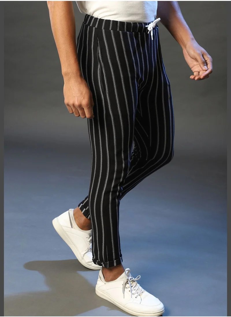 Campus Sutra Striped Jogger