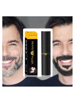 Y&D Beard Pen Filler, 2 in 1 Filling Stick and Brush for Men, Waterproof, Long Lasting Natural Looking Pen, Moustache Hair Makeup, Effective Enhance Facial Hair, Black  - Image 1