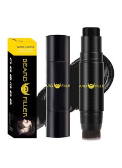 Y&D Beard Pen Filler, 2 in 1 Filling Stick and Brush for Men, Waterproof, Long Lasting Natural Looking Pen, Moustache Hair Makeup, Effective Enhance Facial Hair, Black  - Image 2