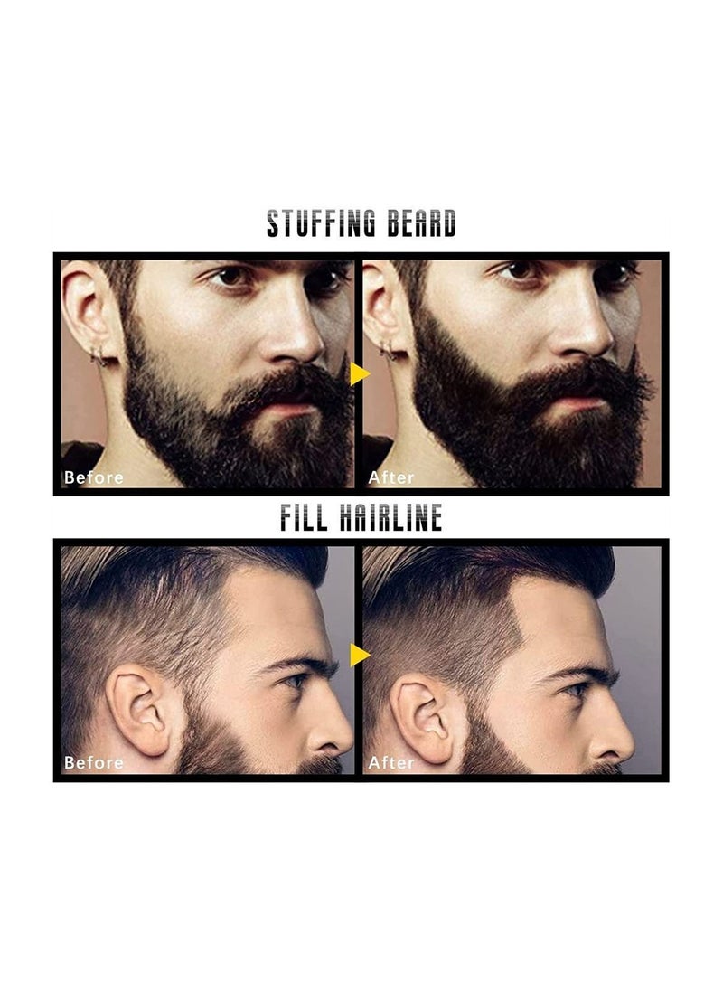 Y&D Beard Pen Filler, 2 in 1 Filling Stick and Brush for Men, Waterproof, Long Lasting Natural Looking Pen, Moustache Hair Makeup, Effective Enhance Facial Hair, Black  - Image 3