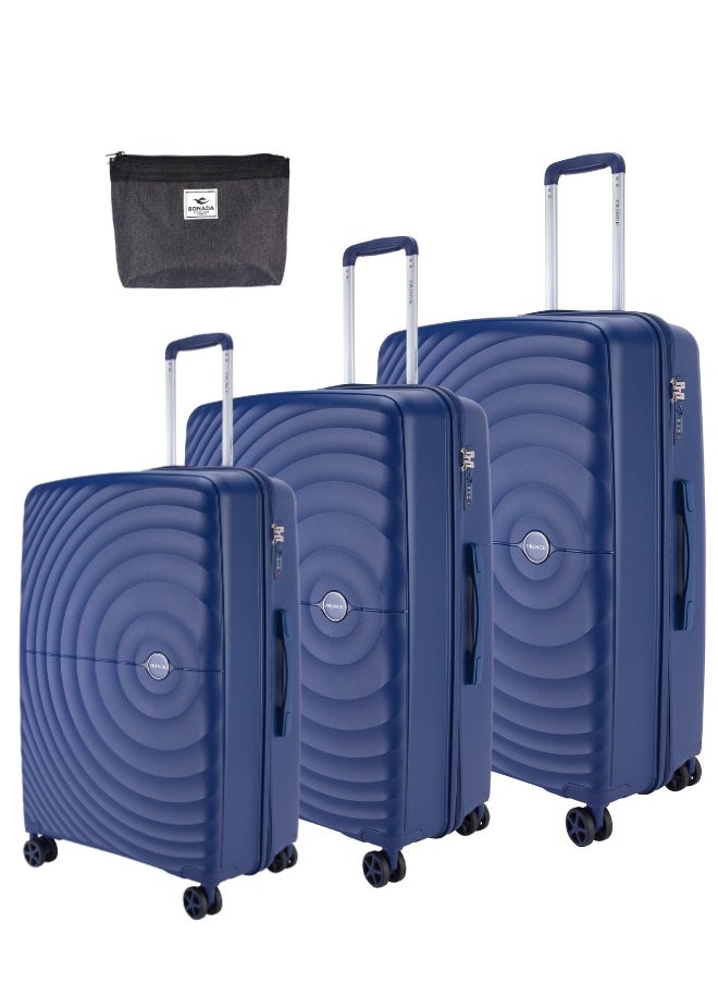 Luggage Set of 3 Unbreakable Luggage with 4 Spinner Wheels, Luggage for Travel Light Weight Anti-Theft Lock, Size 20 24 28 Inch 