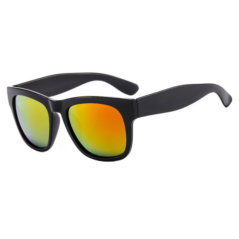 Generic Trendy Oversized Sunglasses Unisex UV400Bright Black Red Mercury Bright Black Red Mercury 