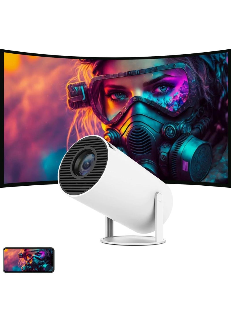 zuleen Immersive 4K Smart Portable Projector with Built-In Speakers, Screen Mirroring, and Advanced Connectivity Features for HD Home Cinema Experience - Image 1