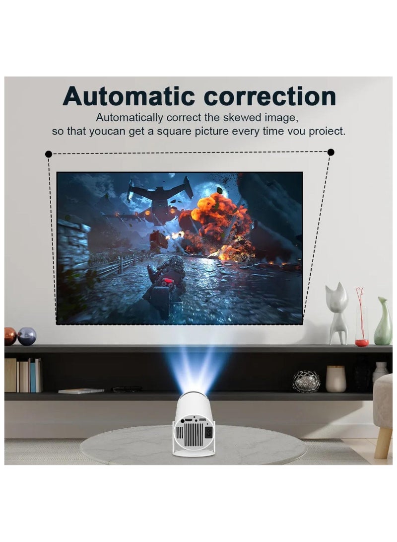 zuleen Immersive 4K Smart Portable Projector with Built-In Speakers, Screen Mirroring, and Advanced Connectivity Features for HD Home Cinema Experience - Image 2