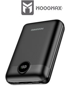 موجماكس باور بنك سوبر سمول سايز بسعة 20000mAh وقوة 45واط، يدعم الشحن السريع ,مزود بشاشة رقمية LED لمعرفة مستوى الشحن، يمكن استخدامه على الطائرات والقطارات. باللون اسود من موجماكس.  - Image 3