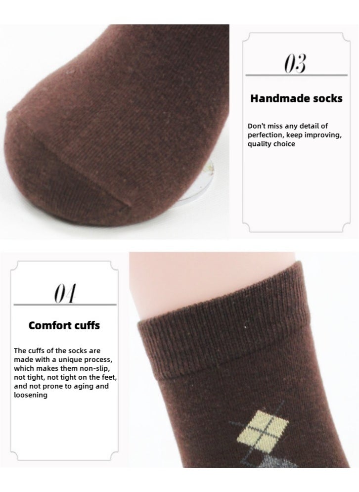 Lullaxx Lullaxx 6 Pairs socks for men cotton Crew Socks: Mid-Calf, Dress Socks, Moisture Wicking, Suitable for All Seasons, Striped Pattern in a Variety of Colors for Business Casual Wear  - Image 5