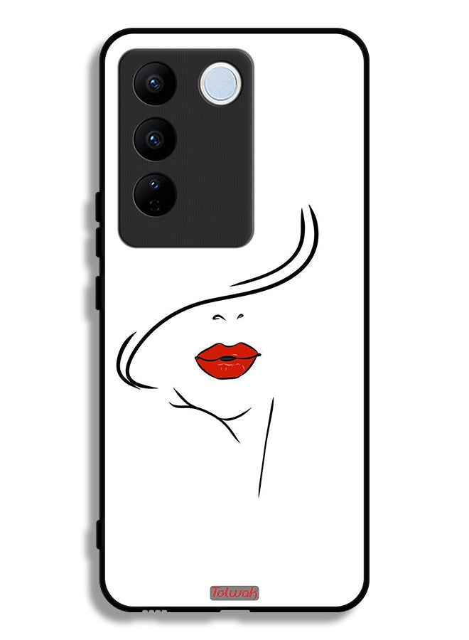 Tolwak Vivo V27e Protective Case Cover Girl Face Art - Image 1