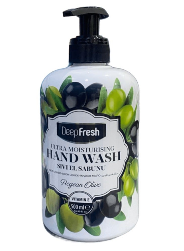Deep Fresh Ultra Moisturising Hand Wash With Aegean Olive 500 Ml