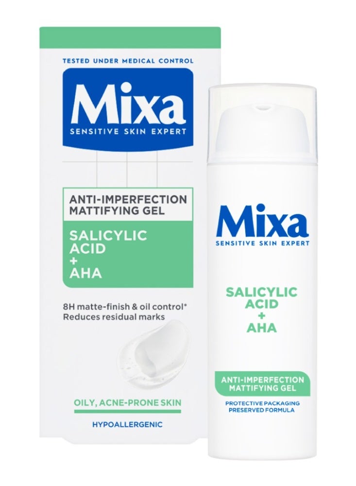جل مطفي للبشرة الحساسة، مضاد للعيوب، مع حمض الساليسيليك وAHA 8H، لمسة نهائية غير لامعة والتحكم في الزيوت، يقلل من العلامات المتبقية 50 مل