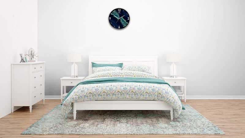 IIK COLLECTION 12-inch Designer Plastic Analogue Round WallClock for Home, Kitchen, Living Room, Bedroom, Office (30 cm x 30 cm x 6 cm) - Image 2
