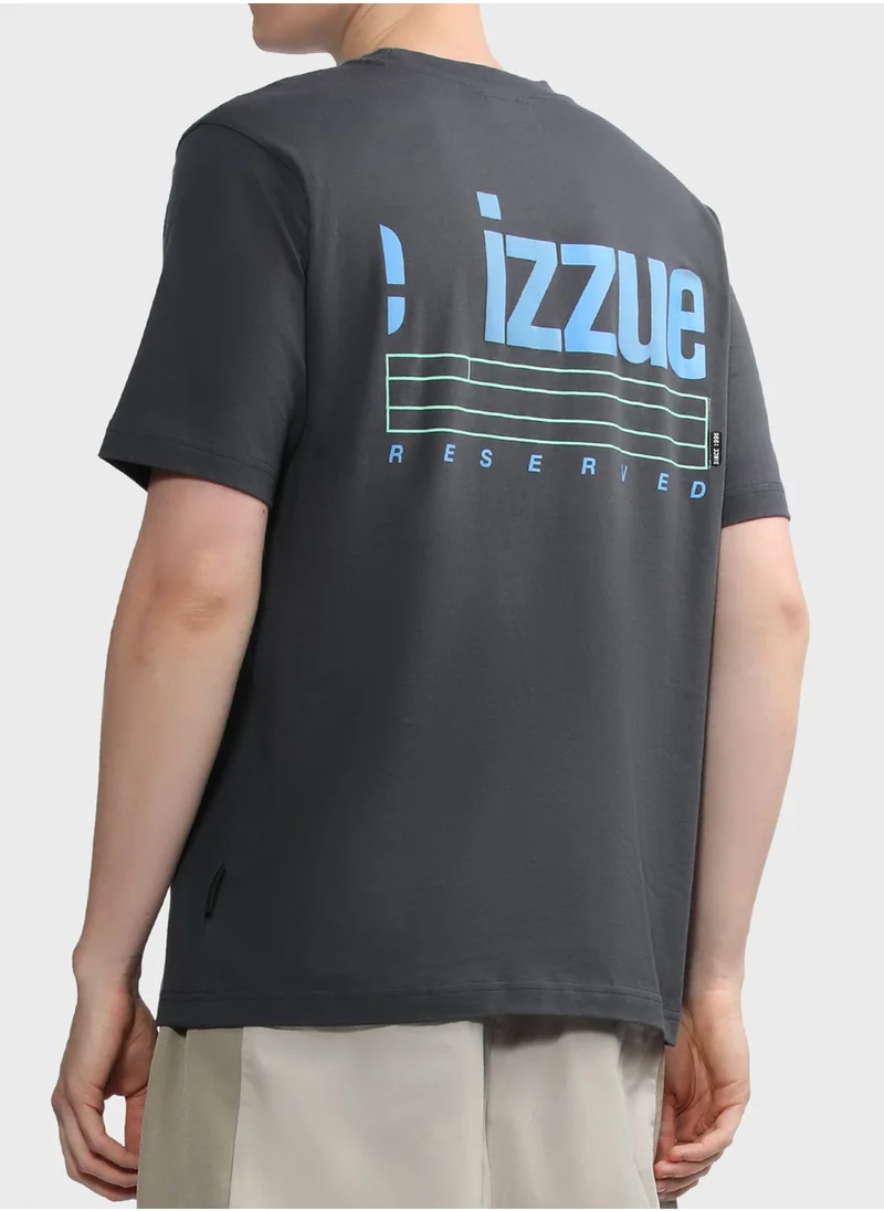 izzue Back Logo Printed T-Shirt