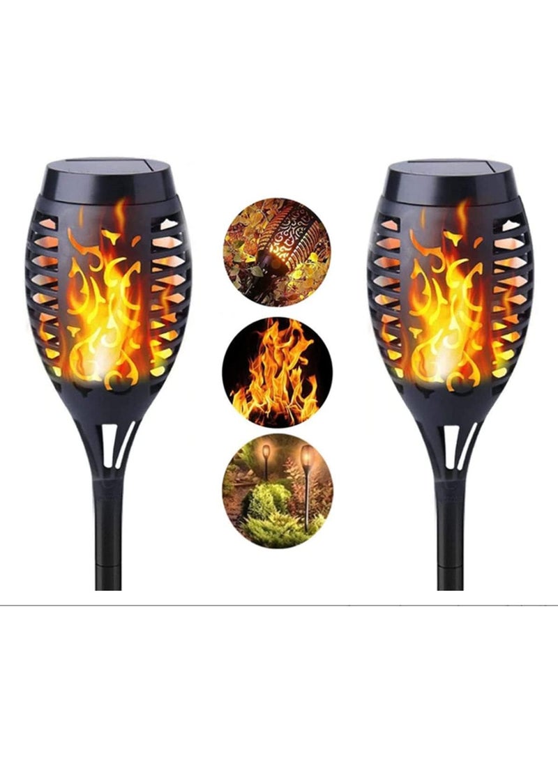 Y&D 2 Piece Outdoor Induction Courtyard Decoration Solar Flame Floor Lawn Lamp - Image 2