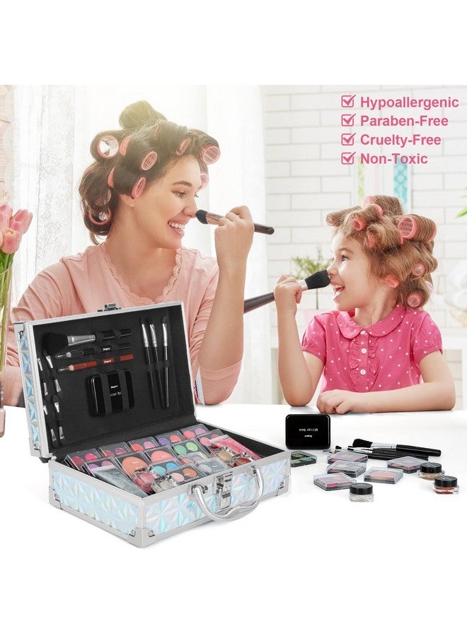 Anpro All-In-One Makeup Carry Case With Pro Teen Makeup Set, Full Starter Cosmetics Kit With Makeup Brushes, Lipsticks, Eye Shadows Palette, Blushes, Glitter Gel - Image 3