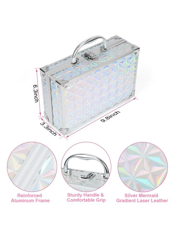 Anpro All-In-One Makeup Carry Case With Pro Teen Makeup Set, Full Starter Cosmetics Kit With Makeup Brushes, Lipsticks, Eye Shadows Palette, Blushes, Glitter Gel - Image 4