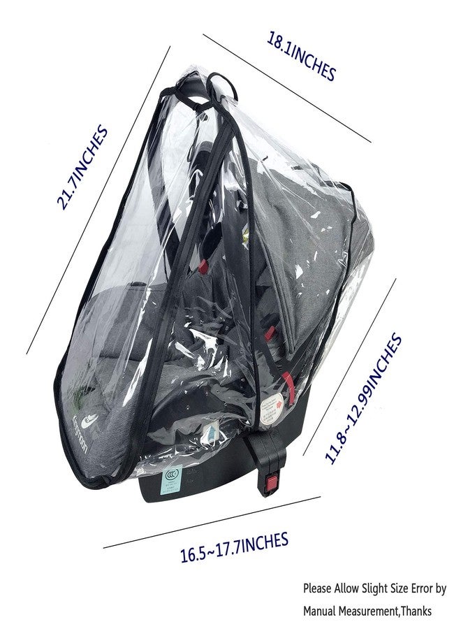 LLUFO Baby Car Seat Rain Cover Universal Weather Shield Waterproof,Easy Access Zipper,Side Ventilation,EVA Material,Newborn Infant Child Travel Accessories - Image 5
